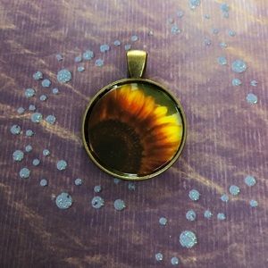 Original Photograph Sunflower Pendant Necklace